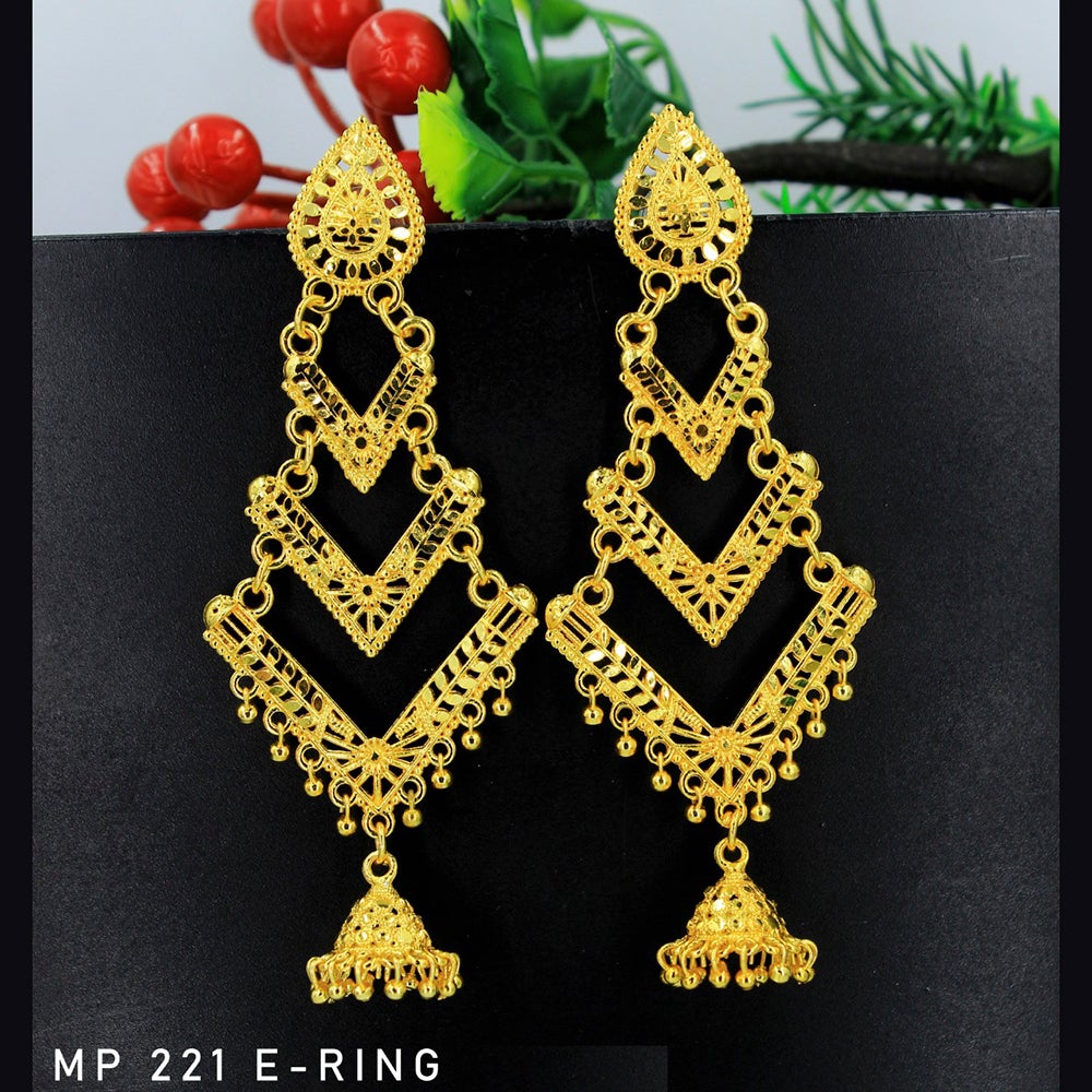 Mahavir Forming Gold Plated Dangler Earrings - MP 221 E Ring
