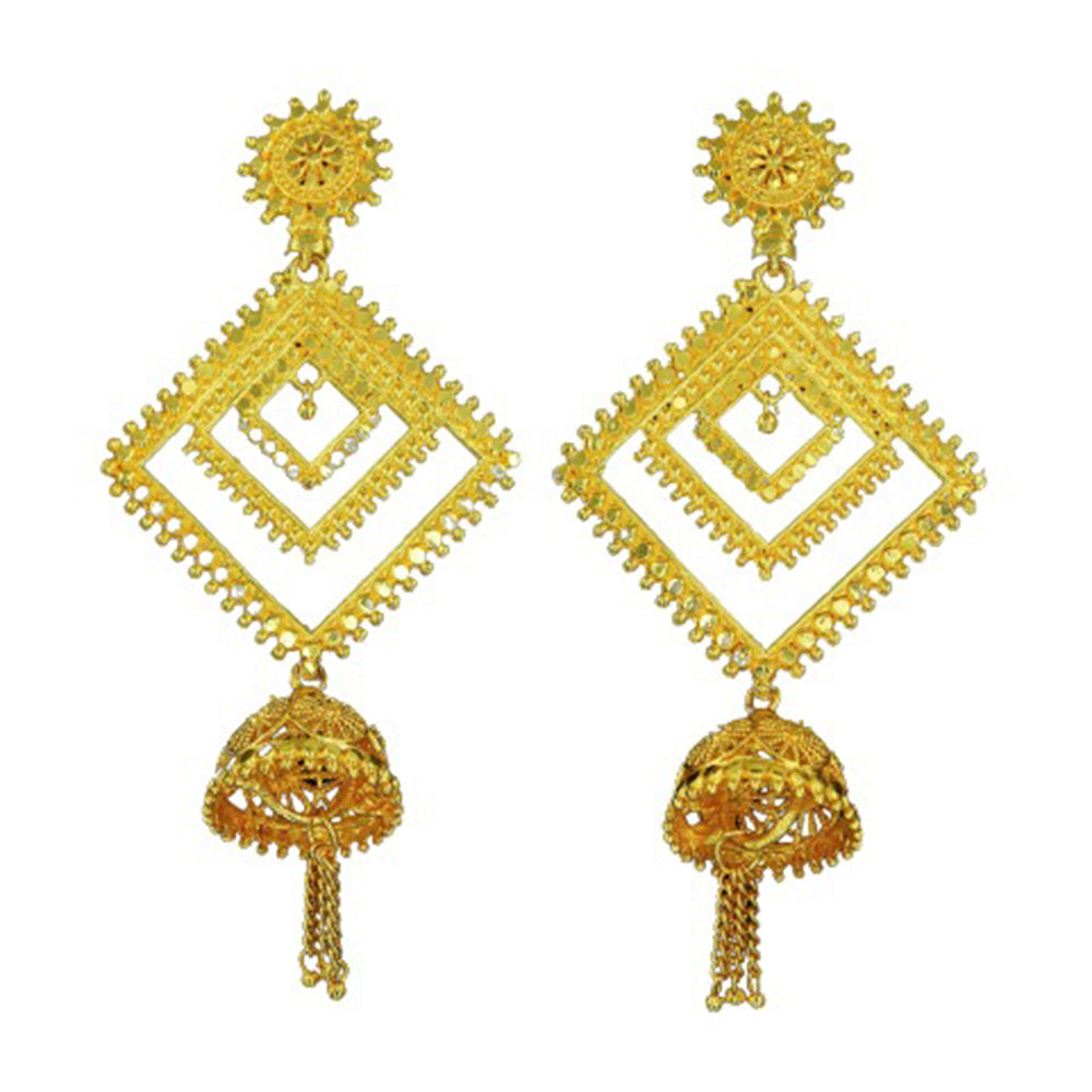 Mahavir Gold Plated Dangler Earrings