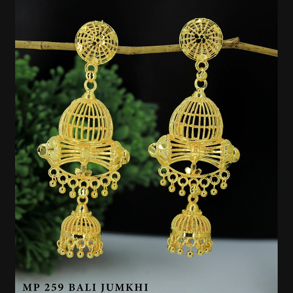 Mahavir Forming Gold Plated Dangler Earrings - MP 259 Bali Jumkhi