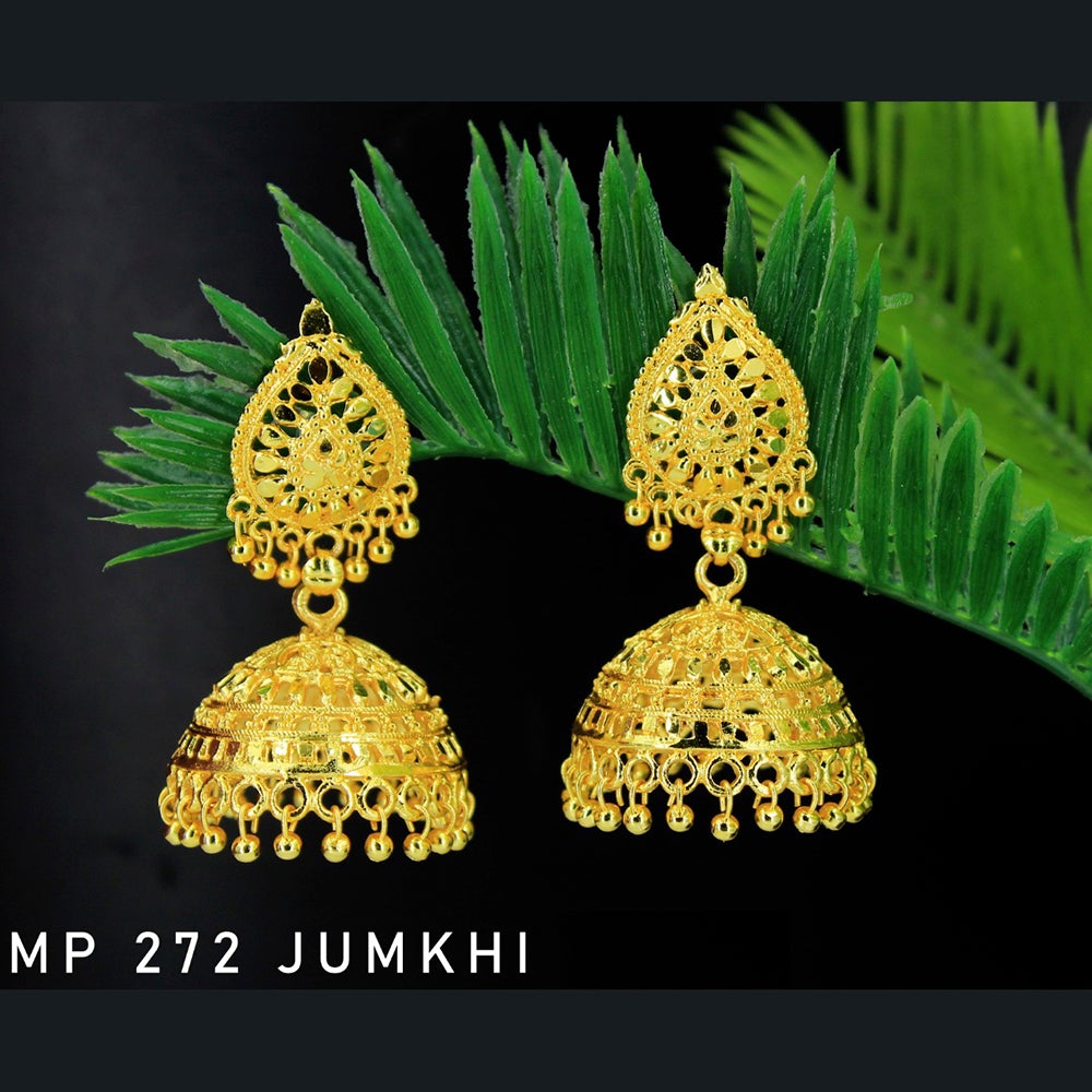 Mahavir Forming Gold Plated Jhumki Earrings - MP 272 Jumkhi