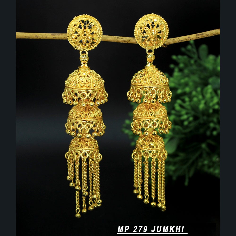 Mahavir Forming Gold Plated Jhumki Earrings - MP 279 Jumkhi