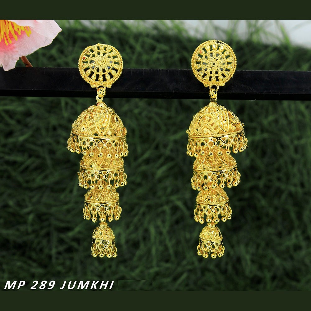 Mahavir Forming Gold Plated Jhumki Earrings - MP 289 Jumkhi