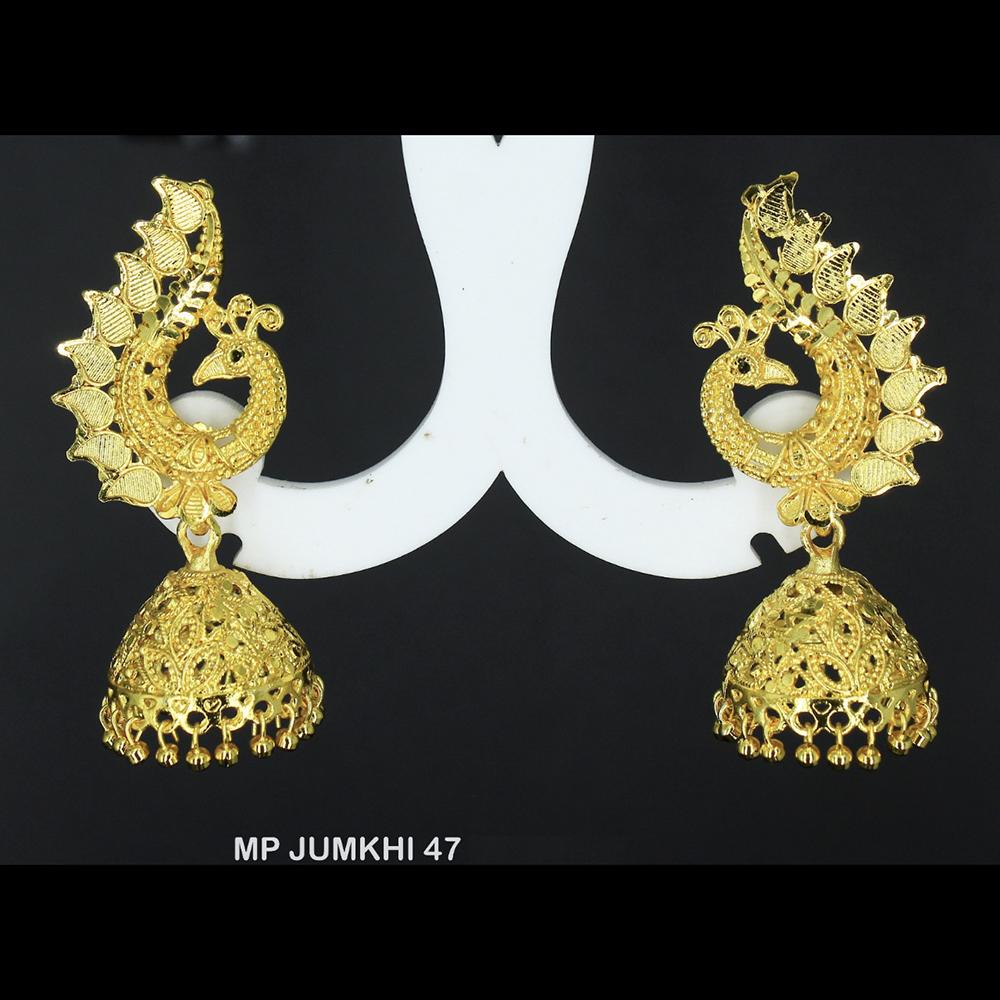 Mahavir Forming Gold Plated Jhumki Earrings - MP 47 JUMKHI