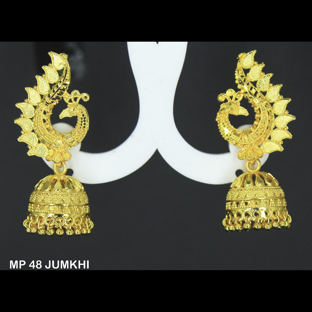 Mahavir Forming Gold Plated Jhumki Earrings - MP 48 JUMKHI