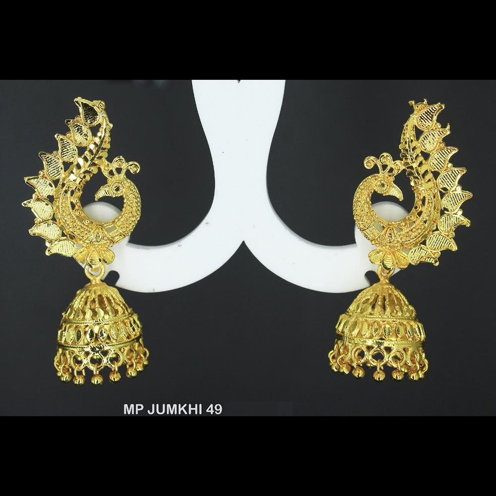 Mahavir Forming Gold Plated Jhumki Earrings - MP 49 JUMKHI