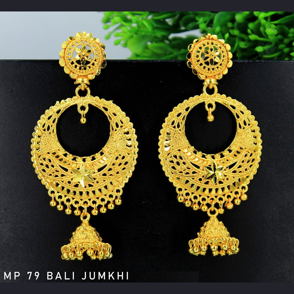 Mahavir Forming Gold Plated Dangler Earrings - MP 79 Bali Jumkhi