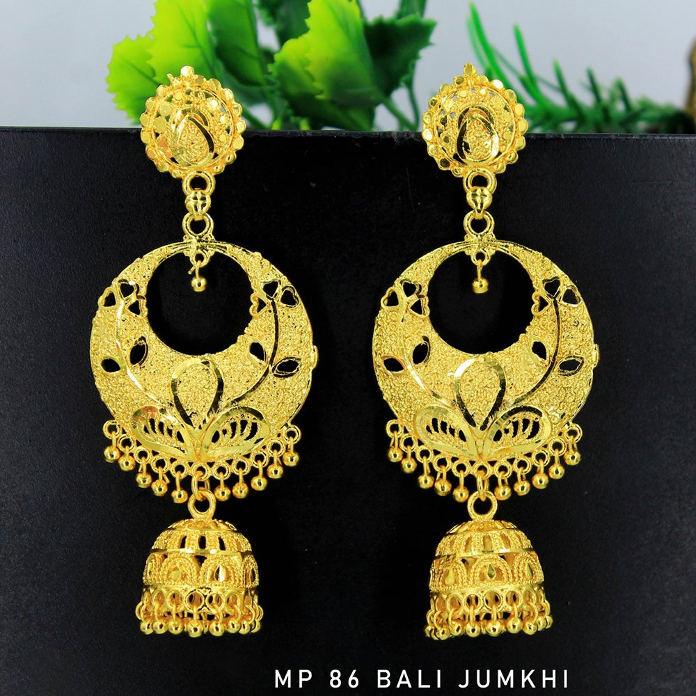 Mahavir Forming Gold Plated Dangler Earrings - MP 86 Bali Jumkhi