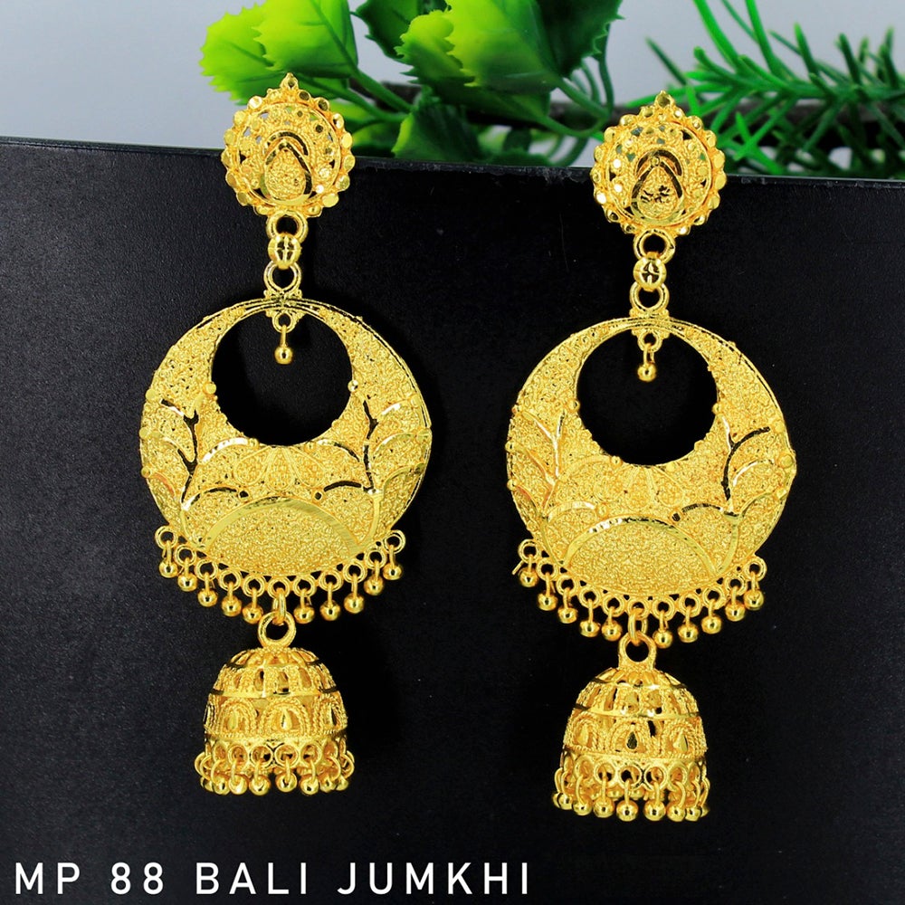 Mahavir Forming Gold Plated Dangler Earrings - MP 88 Bali Jumkhi