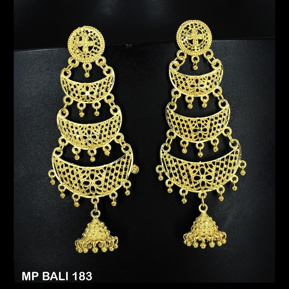 Mahavir Forming Gold Plated Dangler Earrings - MP BALI 183