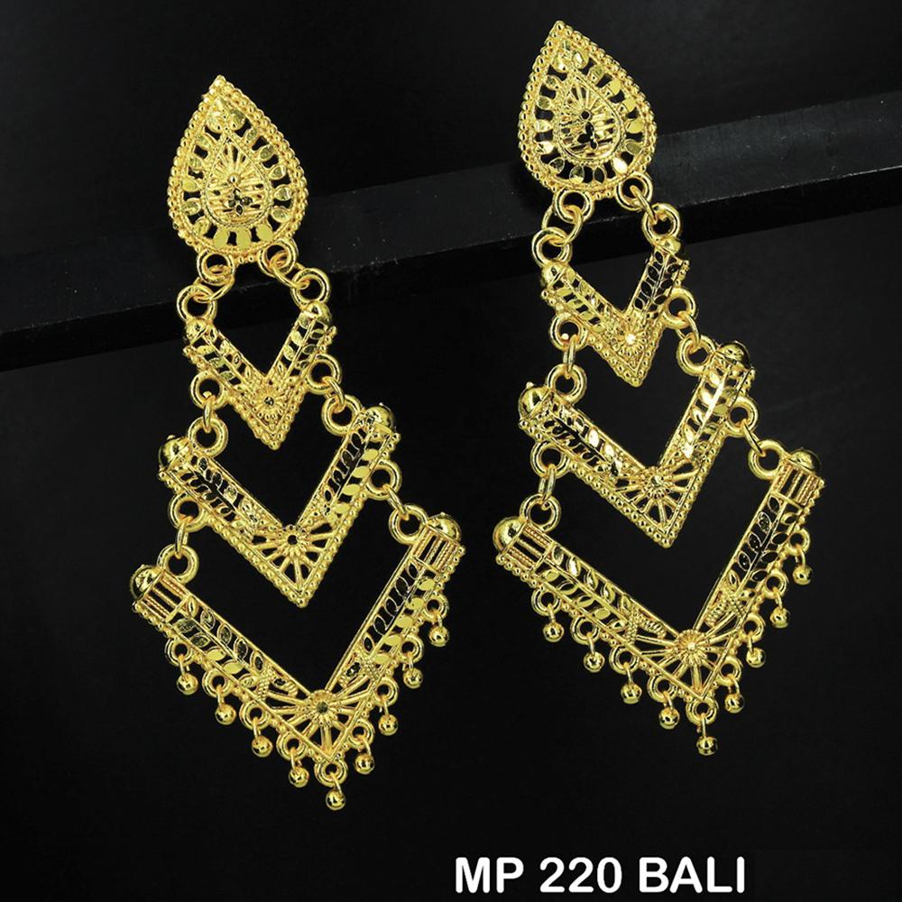 Mahavir Forming Gold Plated Dangler Earrings - MP BALI 220