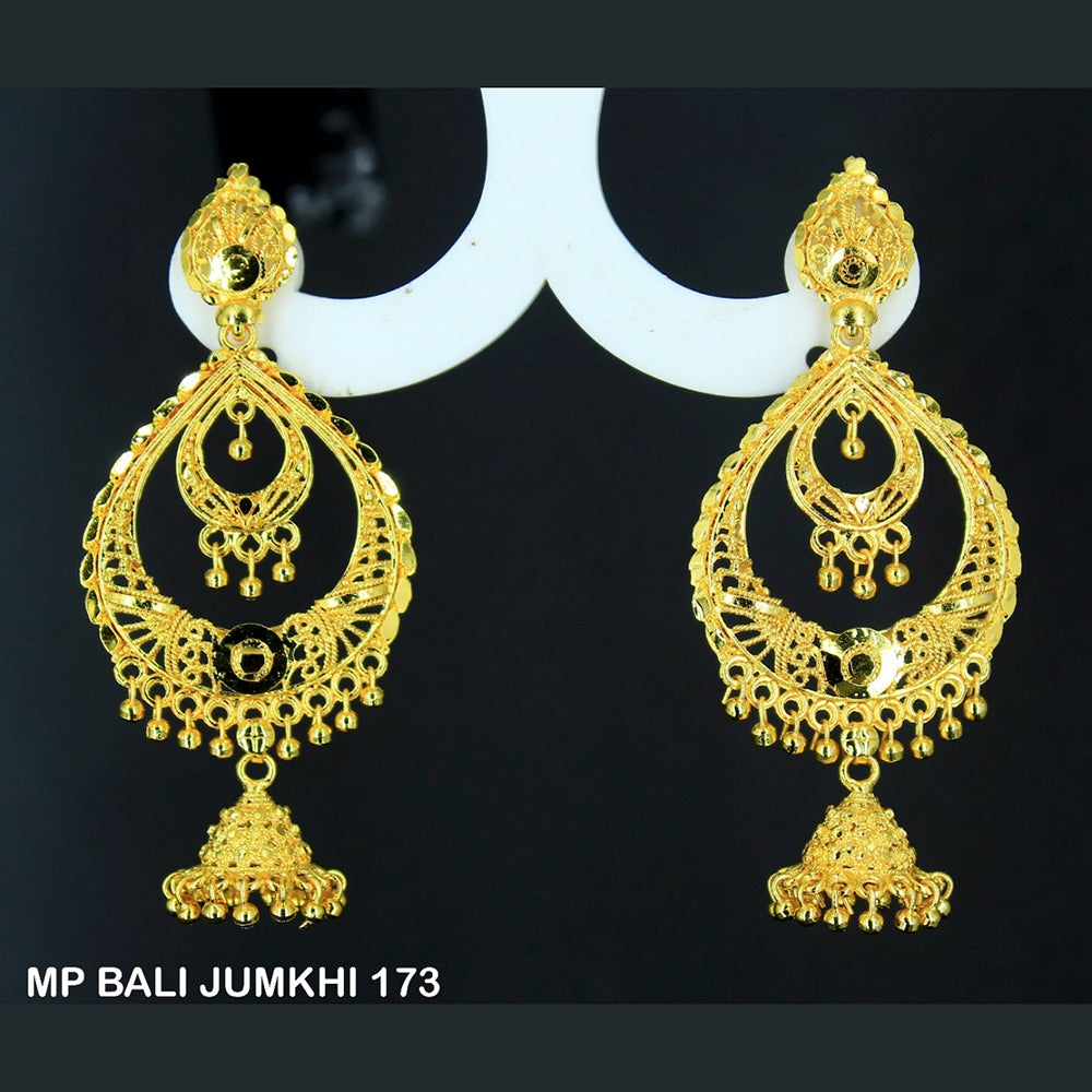 Mahavir Forming Gold Plated Dangler Earrings - MP Bali Jumkhi 173
