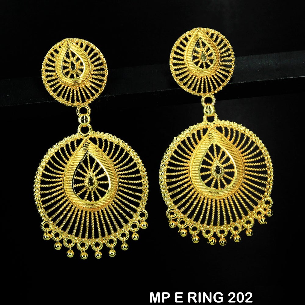 Mahavir Forming Gold Plated Dangler Earrings - MP E Ring 202