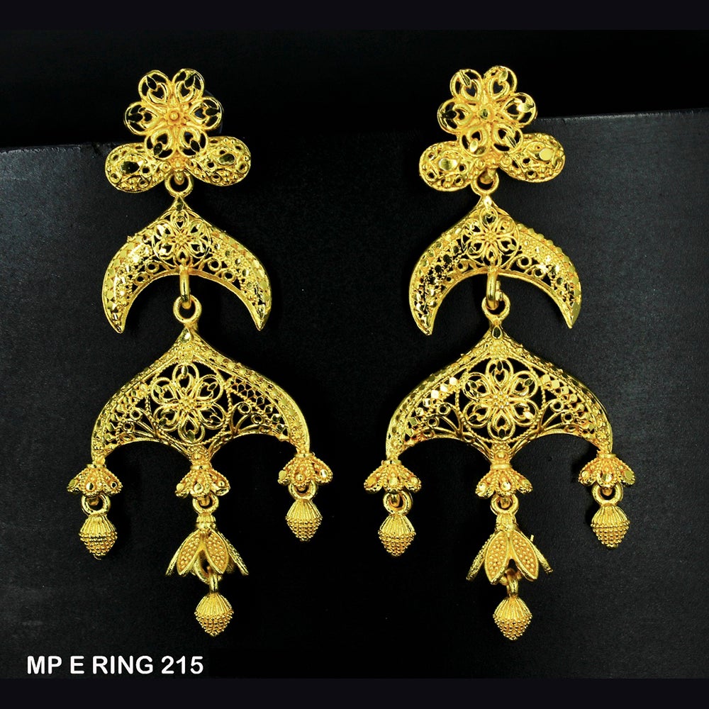Mahavir Forming Gold Plated Dangler Earrings - MP E Ring 215