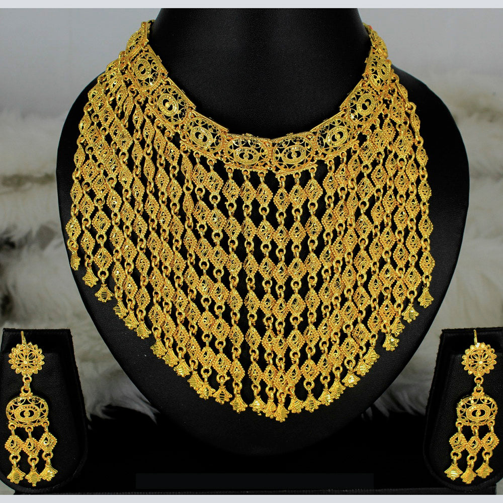 Mahavir Forming Gold Necklace Set - MARTASHA Set 5115