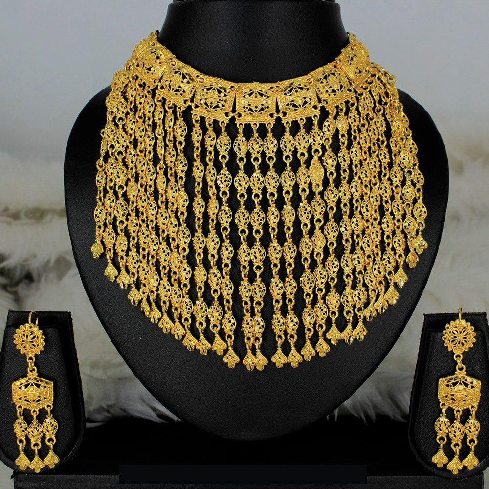Mahavir Forming Gold Necklace Set - MARTASHA Set 5116
