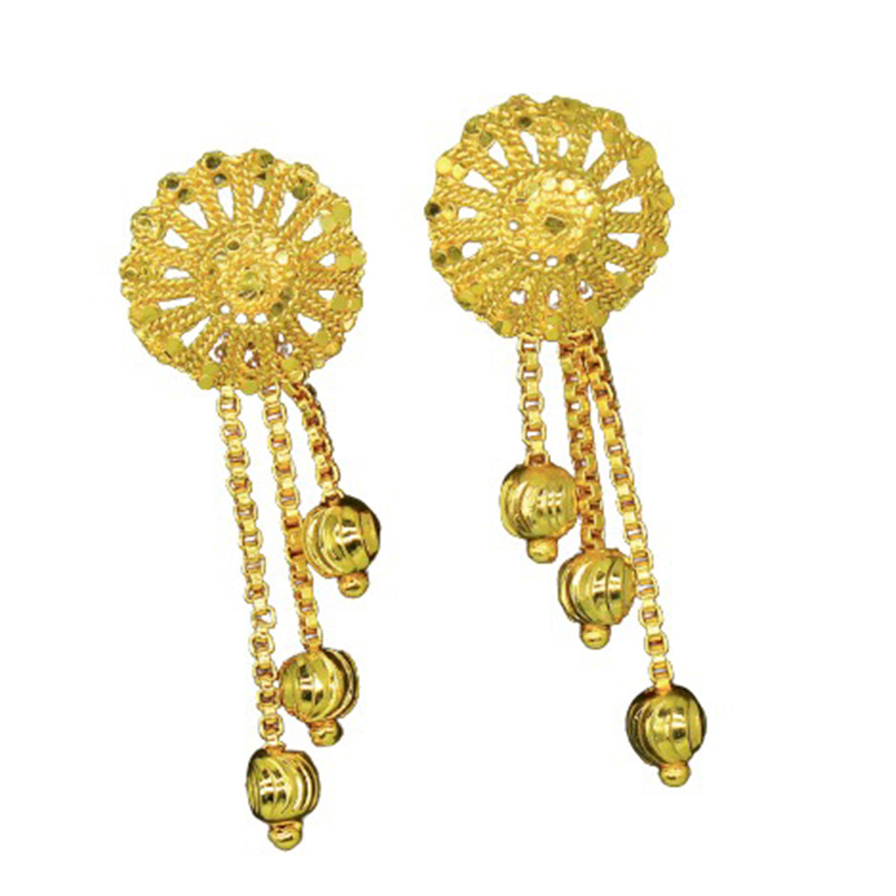 Mahavir Gold Plated Dangler Earrings