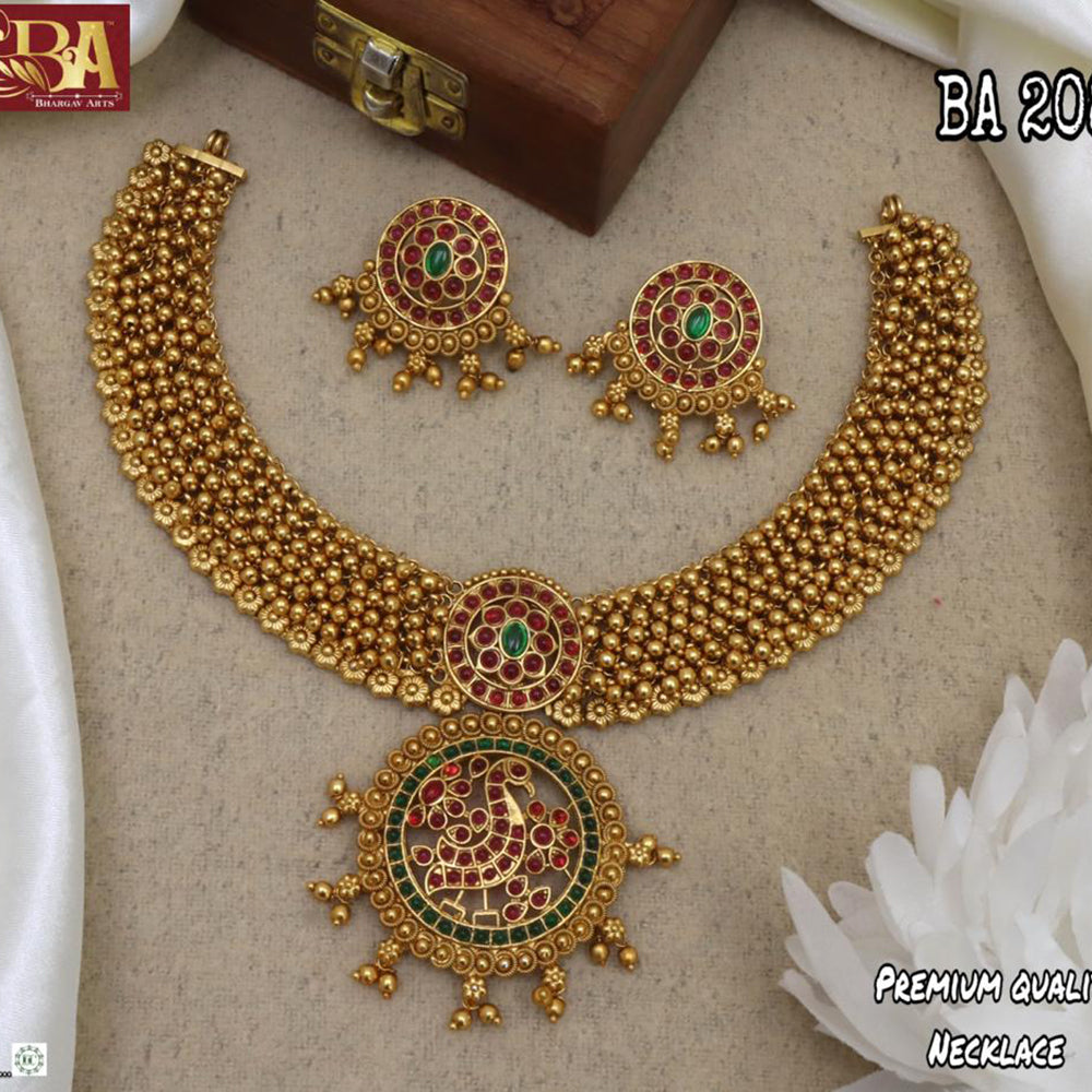 Bhargav Arts Gold Plated Necklace Set
