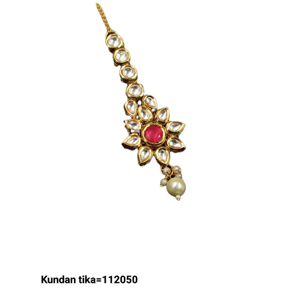 Padmawati Bangles Gold Plated Kundan Stone Maang Tikka
