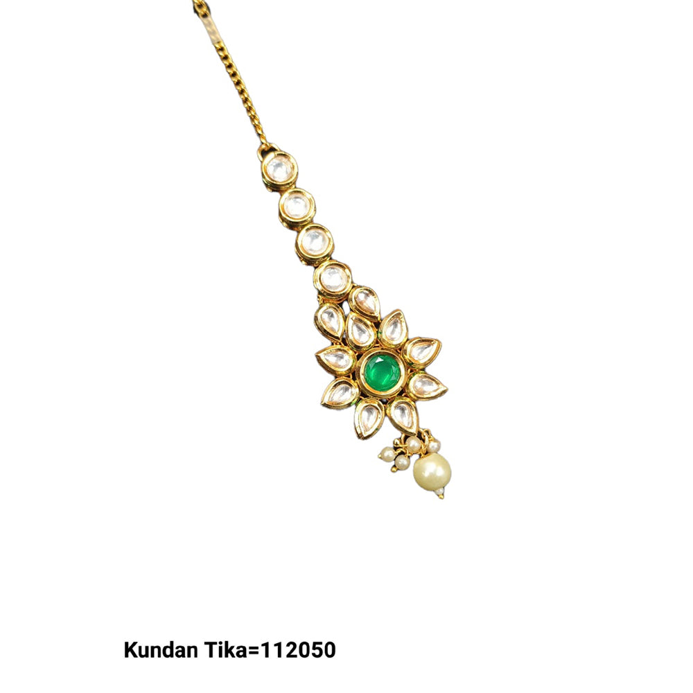 Padmawati Bangles Gold Plated Kundan Stone Maang Tikka