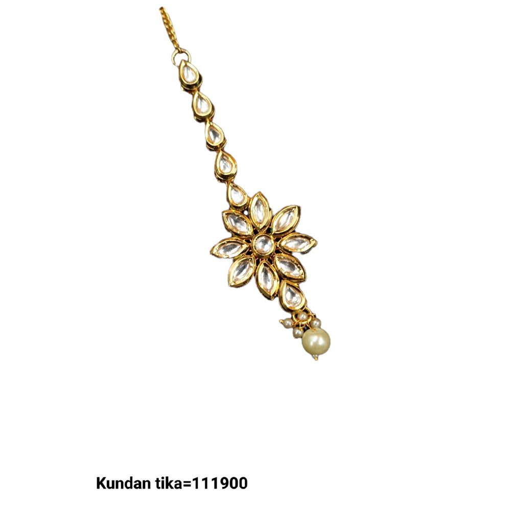Padmawati Bangles Gold Plated Kundan Stone Maang Tikka