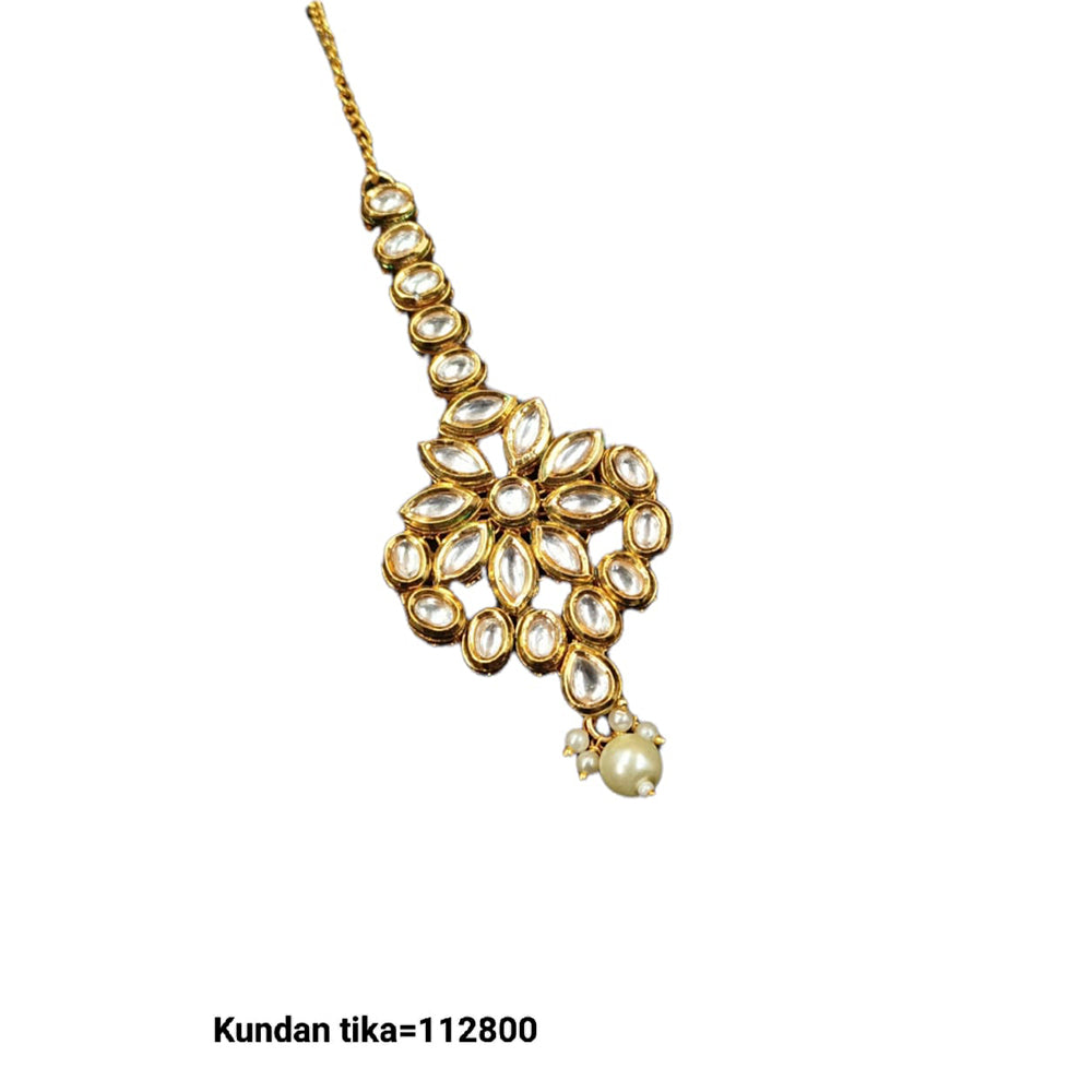 Padmawati Bangles Gold Plated Kundan Stone Maang Tikka