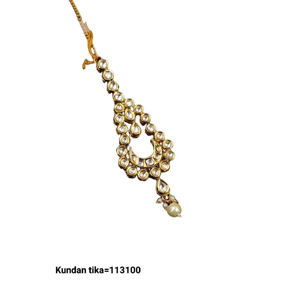 Padmawati Bangles Gold Plated Kundan Stone Maang Tikka