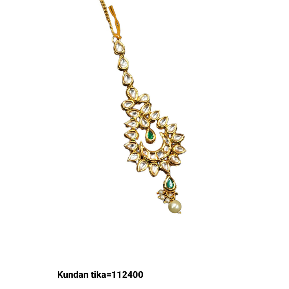 Padmawati Bangles Gold Plated Kundan Stone Maang Tikka