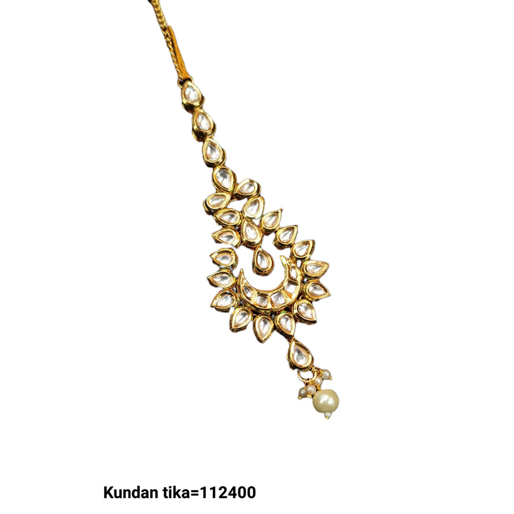 Padmawati Bangles Gold Plated Kundan Stone Maang Tikka