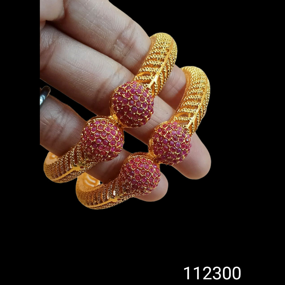 Padmawati Bangles Gold Plated Pota Stone Openable Kada Bangle