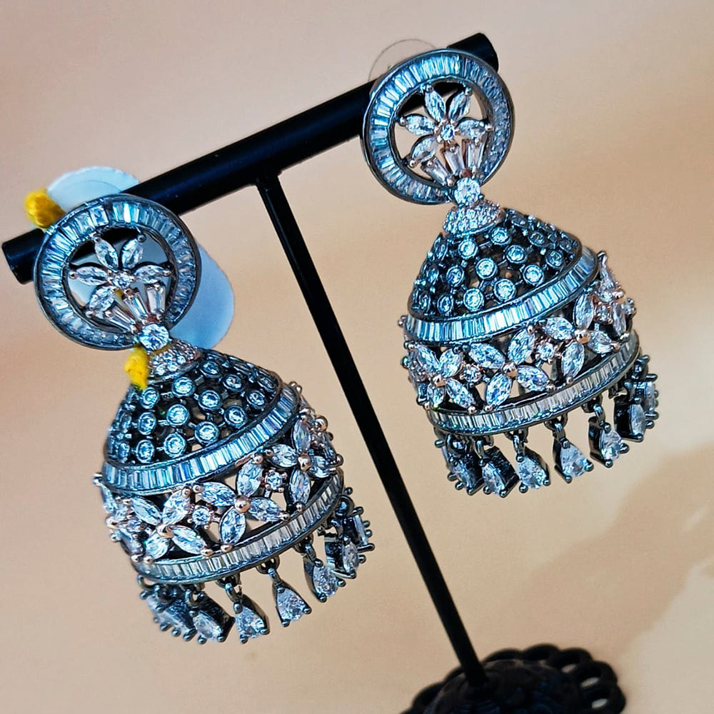 Padmawati Bangles Gold Plated AD Stone Jhumki Earrings