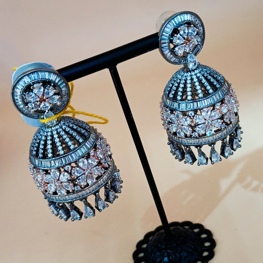 Padmawati Bangles Gold Plated AD Stone Jhumki Earrings