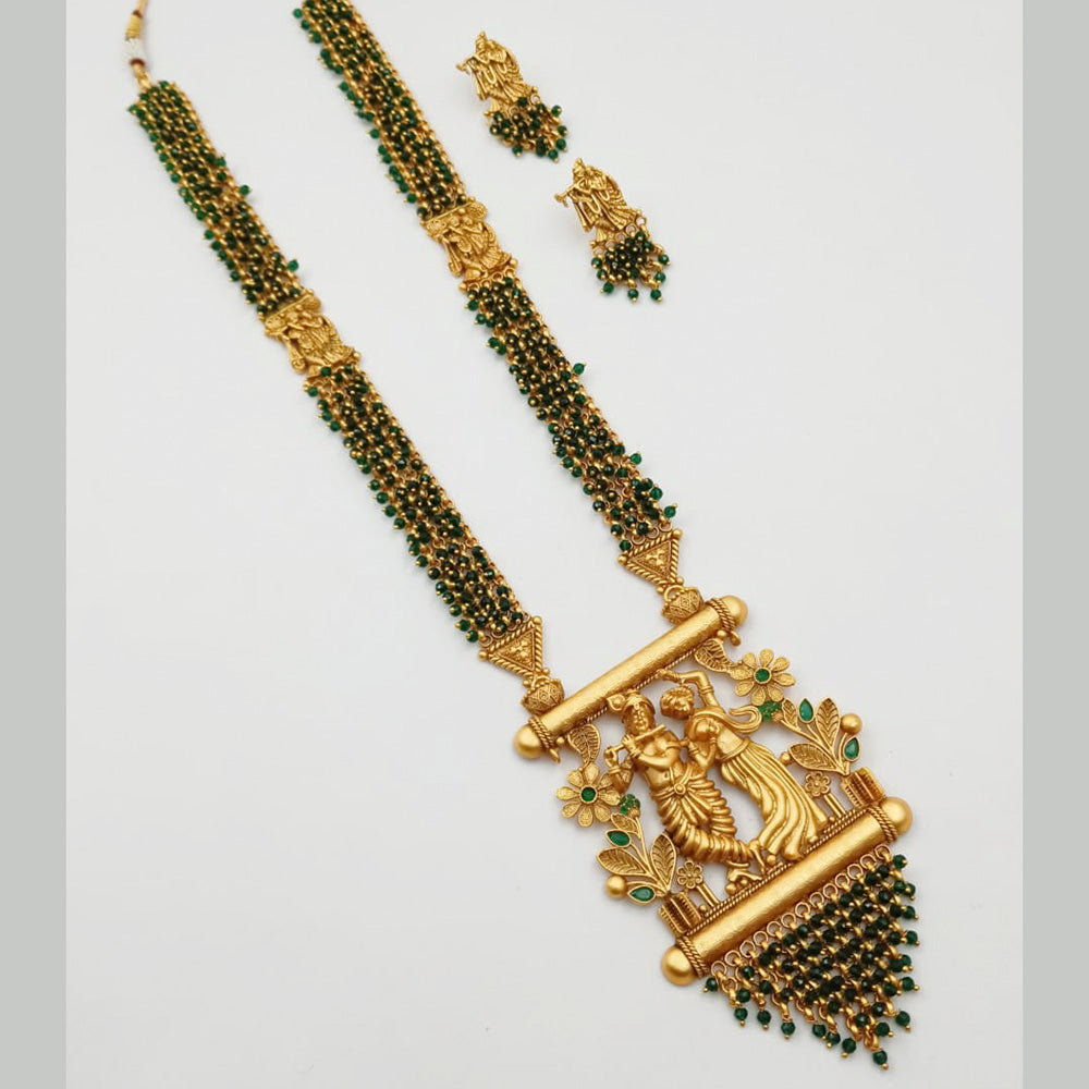 Padmawati Bangles Gold Plated Pearl Long Necklace Set