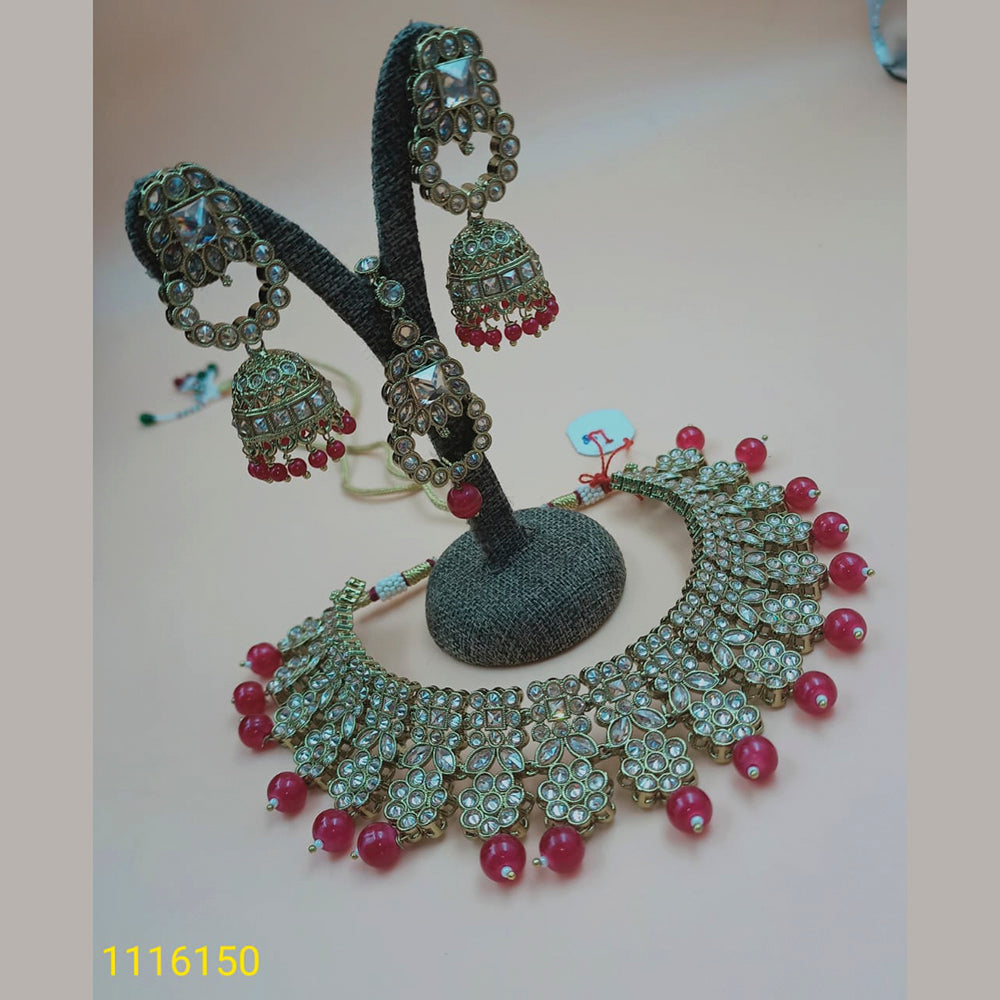 Padmawati Bangles Gold Plated Kundan Stone Choker Necklace Set