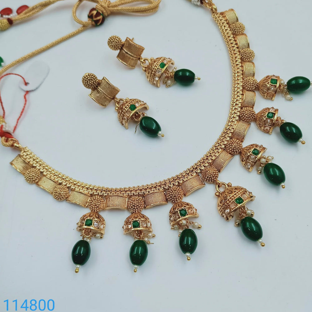 Padmawati Bangles Gold Plated Austrian Stone Choker Necklace Set