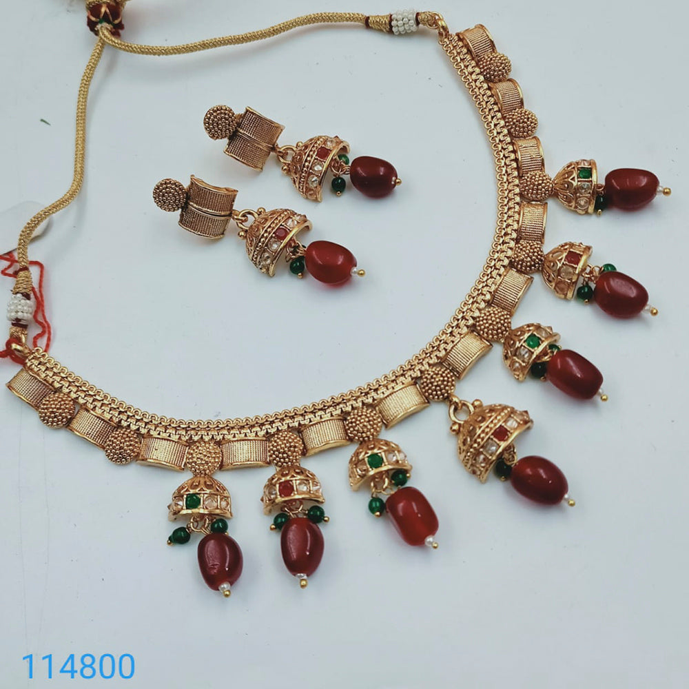 Padmawati Bangles Gold Plated Austrian Stone Choker Necklace Set