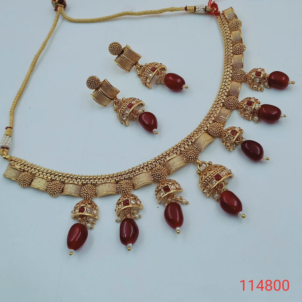 Padmawati Bangles Gold Plated Austrian Stone Choker Necklace Set