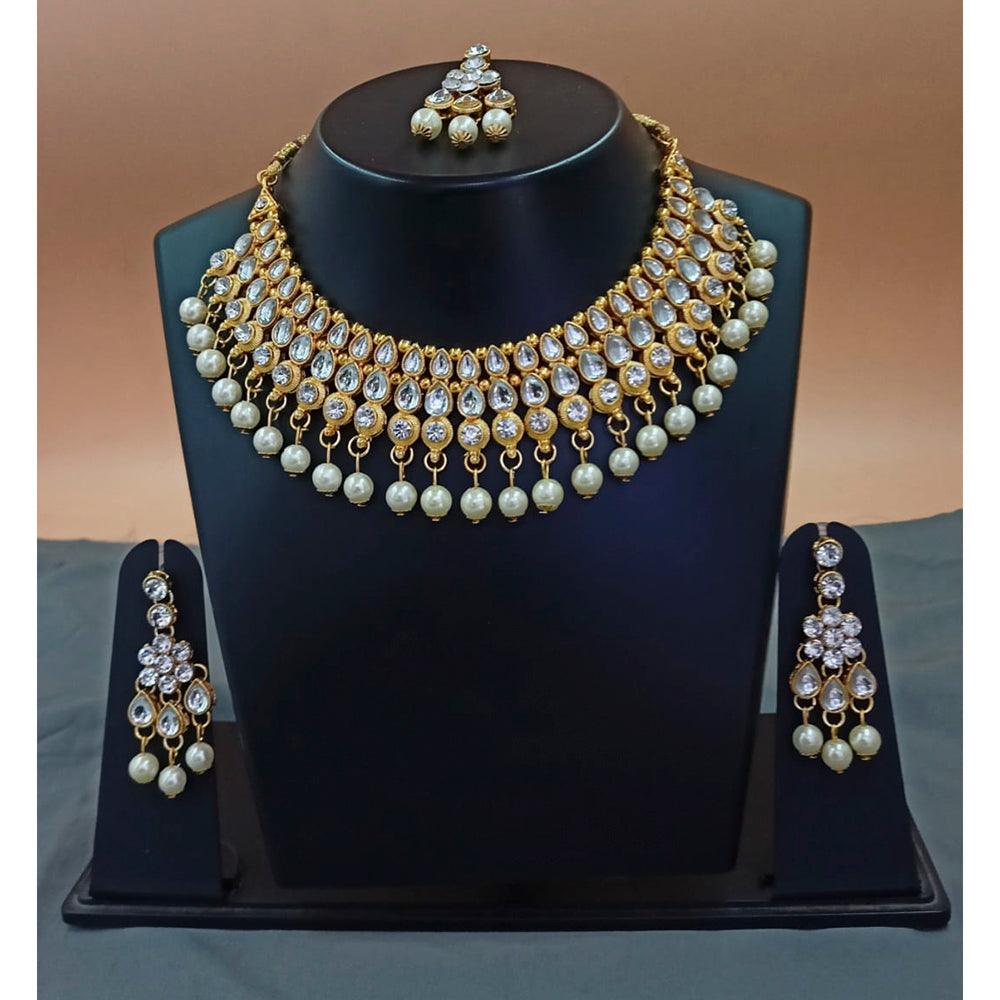 Padmawati Bangles Gold Plated Kundan & Stone Choker Necklace Set