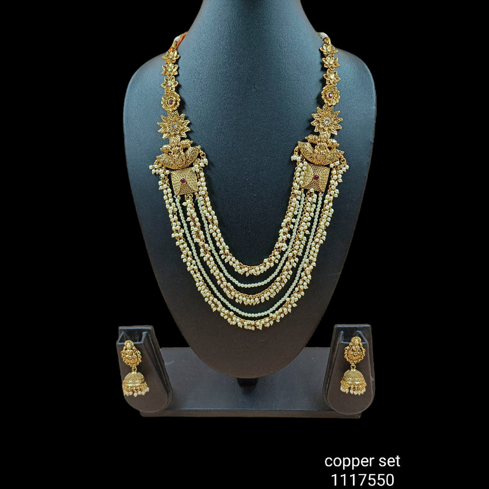 Padmawati Bangles Kundan Stone & Beads Gold Plated Necklace Set
