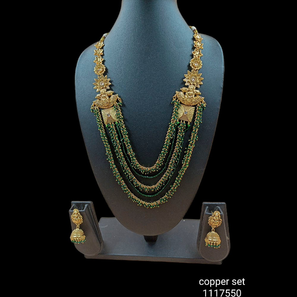 Padmawati Bangles Kundan Stone & Beads Gold Plated Necklace Set