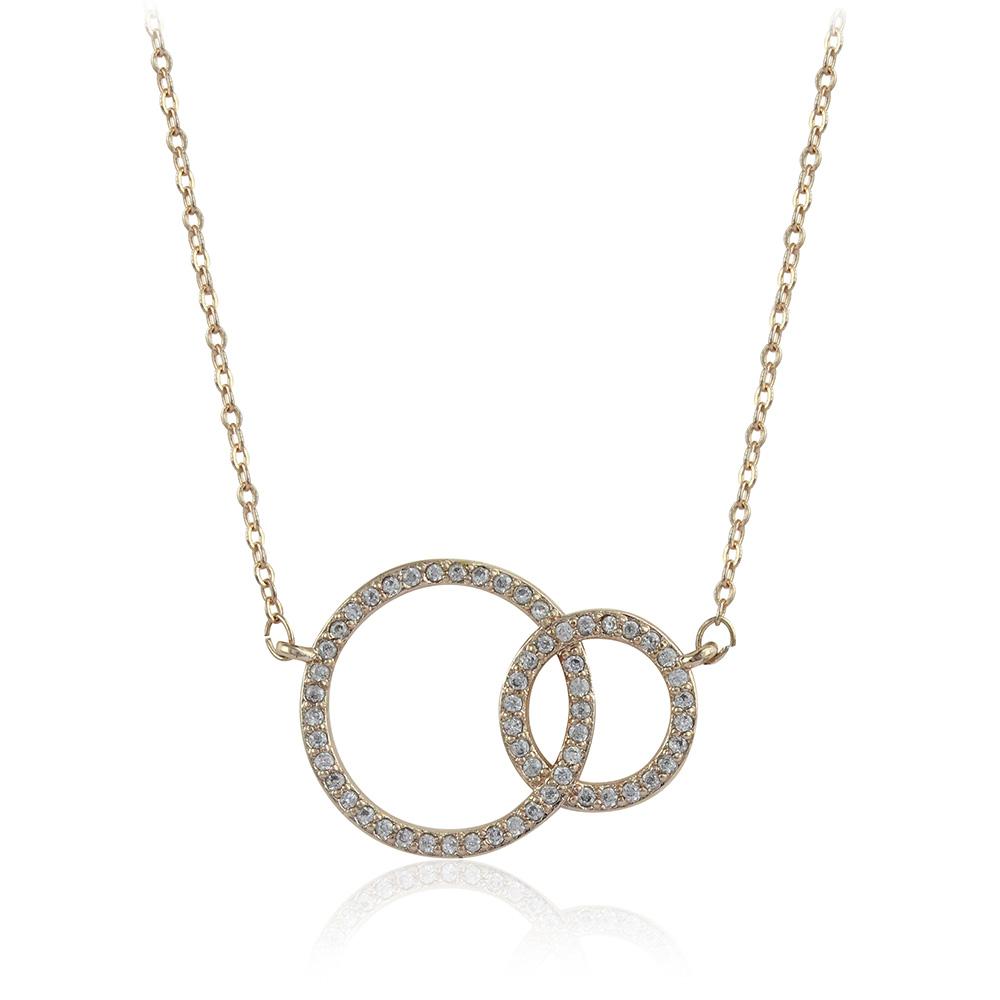 21 Nicole Jewellery Rose Plated Cubic Zirconia Chain Pendant - PD011