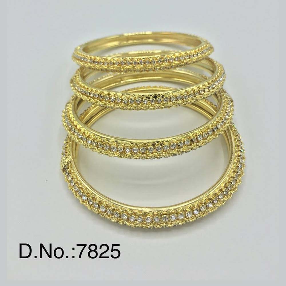 Pooja Bangles Austrian Stone Gold Plated Bangles Set - PJBAN148