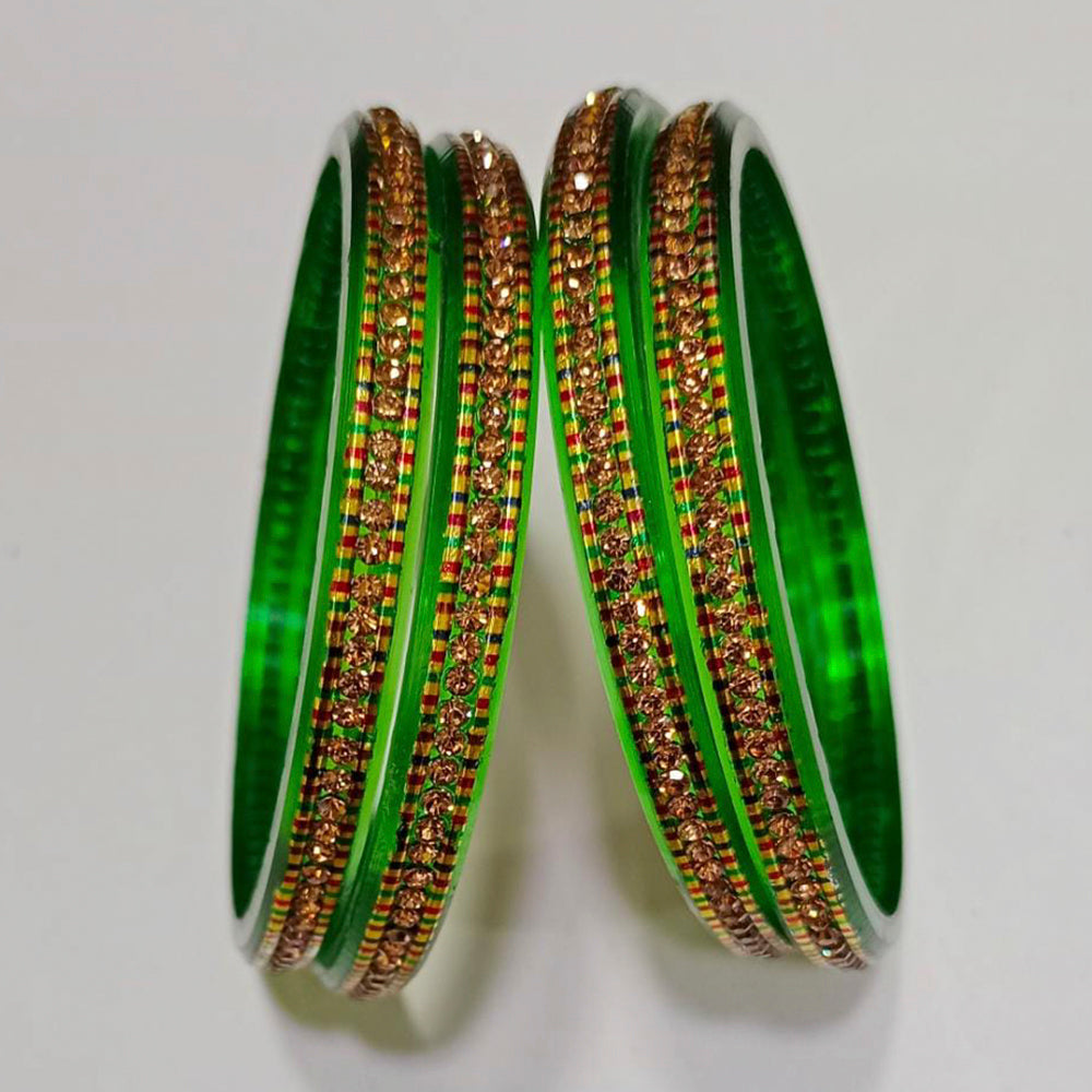 Pooja Bangles Pack Of 6 Austrian Stone Acrylic Bangles