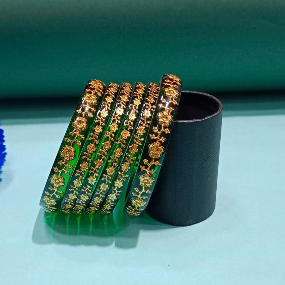 Pooja Bangles Red & Green Acrylic Bangles