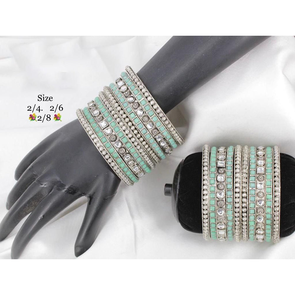 Pooja Bangles Silver Plated Bangles Set