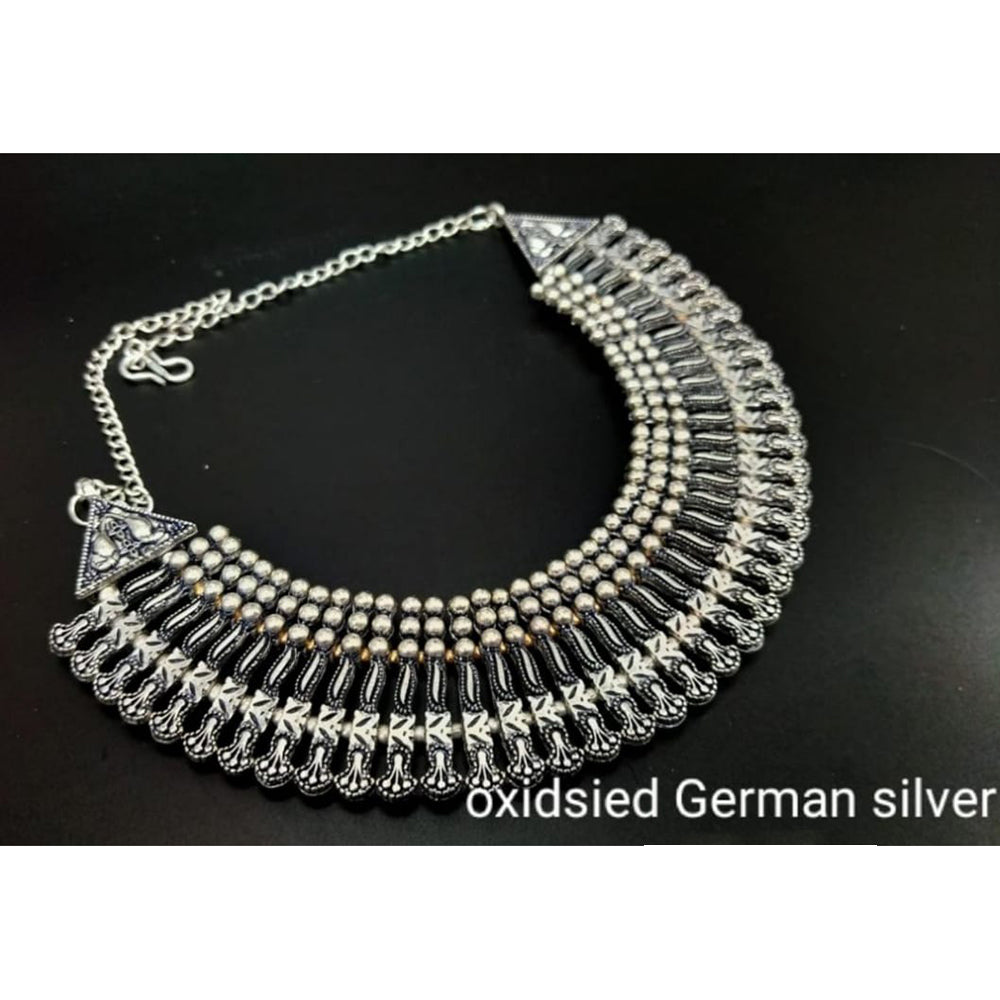 Pooja Bangles Oxidised Plated Necklace Set