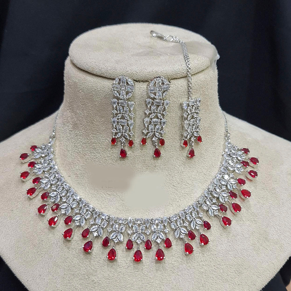 Pooja Bangles American Diamond Necklace Set