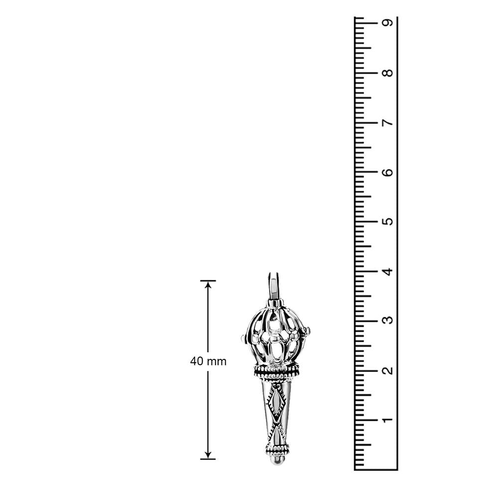 Mahi Bajrang Bali Lord Hanuman Gada Silver Plated Pendant