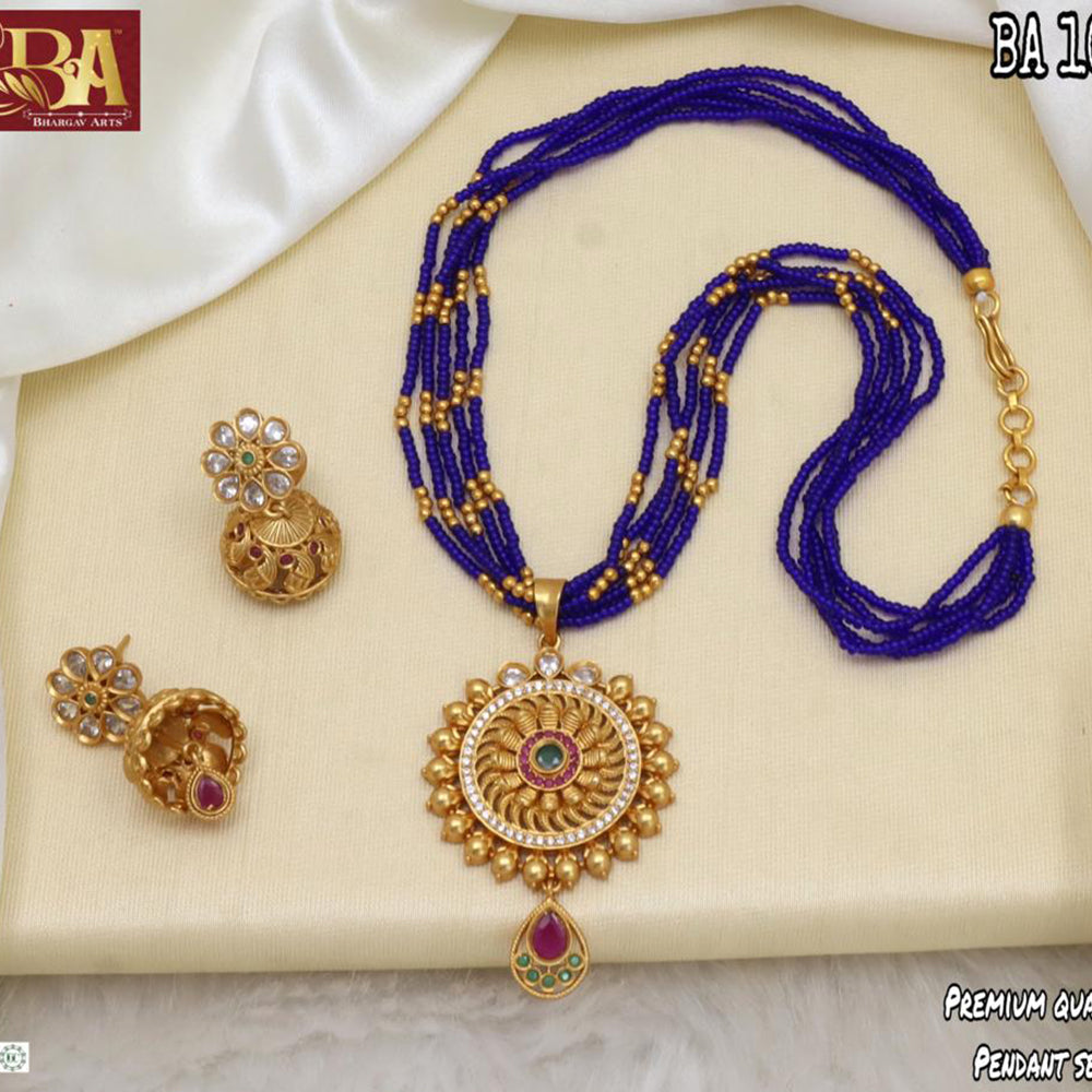 Bhargav Arts Gold Plated Long Necklace Set