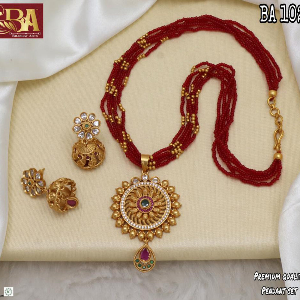 Bhargav Arts Gold Plated Long Necklace Set