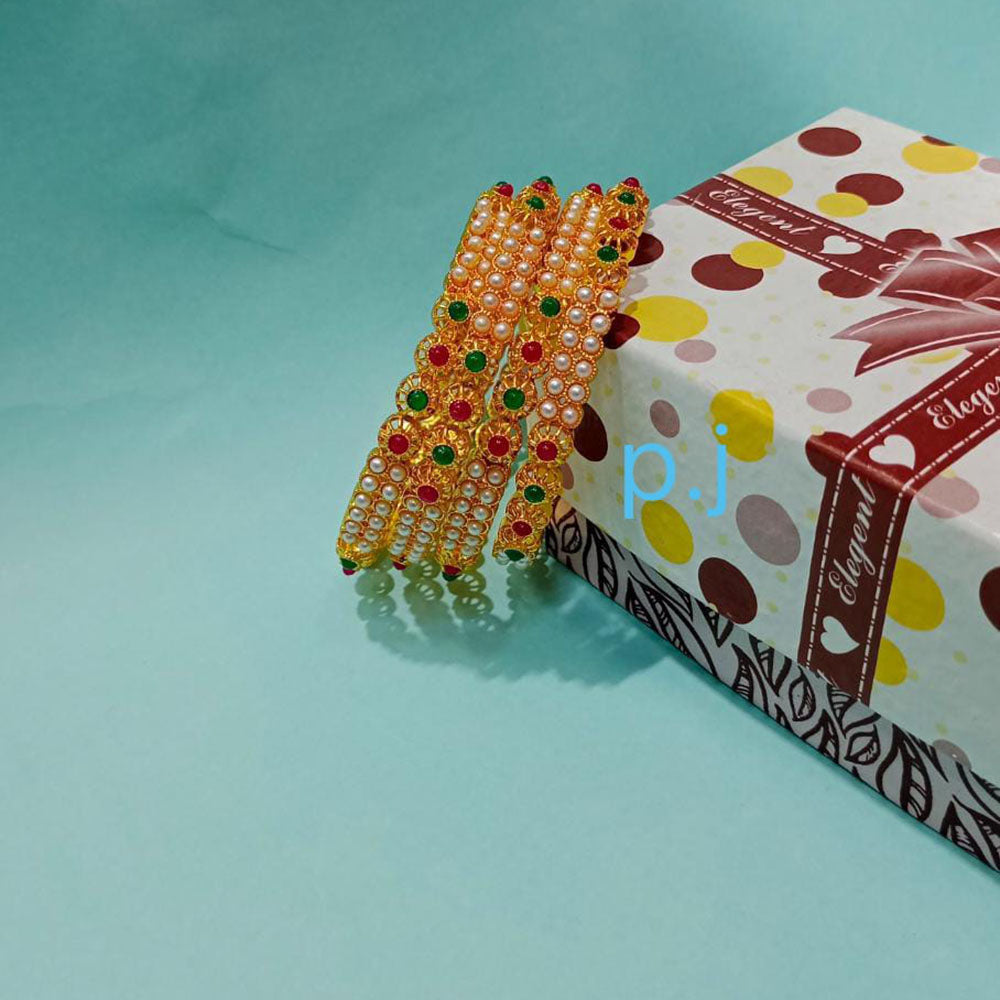 Pooja Bangles Gold Plated Designer Bangles Kada Set